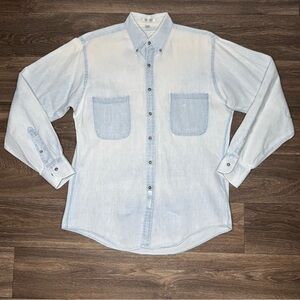 Geoffrey Beene Blue Casual Button Down Shirt